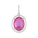 Pendentif en platine et Saphir rose de Madagascar