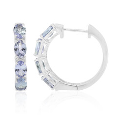 Boucles d'oreilles en argent et Tanzanite non chauffée