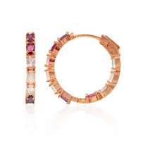 Boucles d'oreilles en argent et Grenat Rhodolite