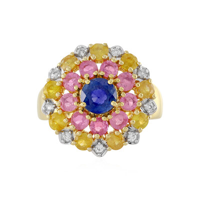 Bague en argent et Saphir bleu de Madagascar