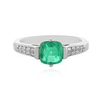 Bague en argent et Emeraude de Colombie