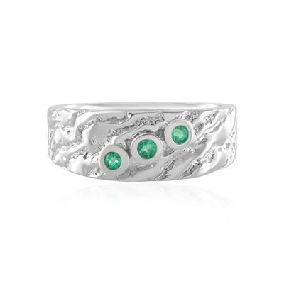 Bague en argent et Emeraude de Russie (de Melo)