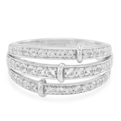 Bague en argent et Topaze blanche