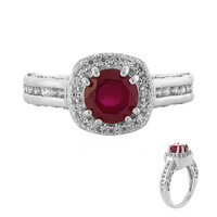 Bague en argent et Rubis de Madagascar