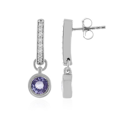 Boucles d'oreilles en argent et Tanzanite