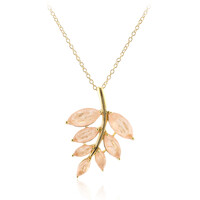 Collier en argent et Quartz pêche pastel