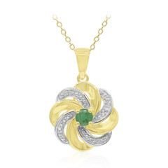 Collier en argent et Emeraude