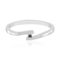 Bague en argent et Diamant noir