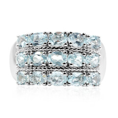 Bague en argent et Topaze bleu ciel