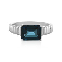 Bague en argent et Topaze bleu de Londres