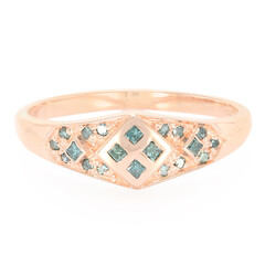 Bague en argent et Diamant fantaisie