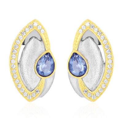 Boucles d'oreilles en argent et Fluorite à couleur changeante (MONOSONO COLLECTION)