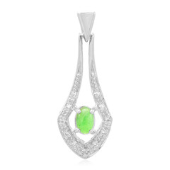Pendentif en argent et Chrysoprase impériale