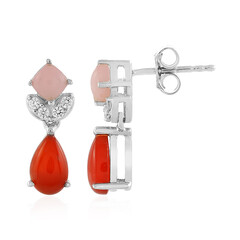 Boucles d'oreilles en argent et Cornaline
