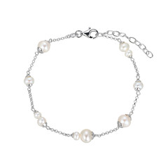 Bracelet en argent et Perle de culture d'eau douce