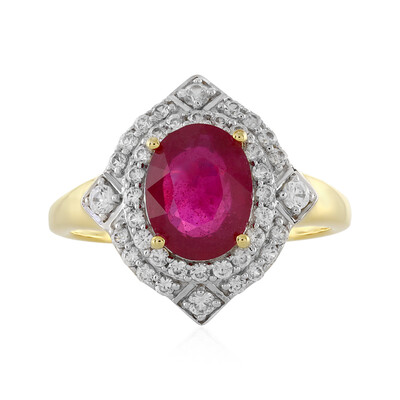 Bague en argent et Rubis de Madagascar