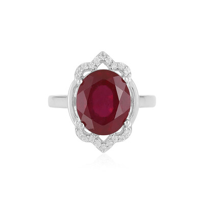 Bague en argent et Rubis de Madagascar