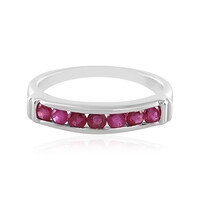 Bague en argent et Rubis de Madagascar