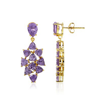 Boucles d'oreilles en argent et Améthyste