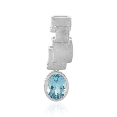 Pendentif en argent et Topaze bleu ciel (MONOSONO COLLECTION)