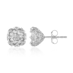 Boucles d'oreilles en argent et Topaze blanche (de Melo)