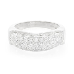 Bague en argent et Saphir blanc