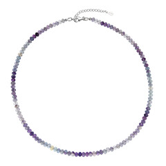 Collier en argent et Fluorite