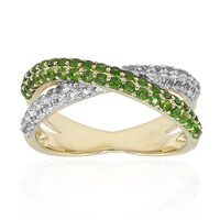 Bague en or et Diopside de Russie