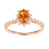 Bague en argent et Citrine