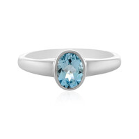 Bague en argent et Topaze bleu ciel
