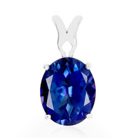 Pendentif en argent et Topaze bleu roi