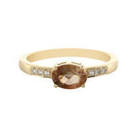 Bague en or et Pierre du Soleil de l’Orégon