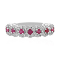 Bague en argent et Rubis de Madagascar