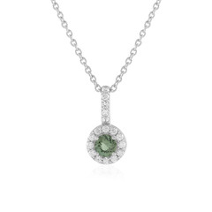 Collier en argent et Apatite chromifère