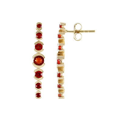 Boucles d'oreilles en or et Rubis de Tanzanie