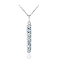 Collier en argent et Zircon bleu