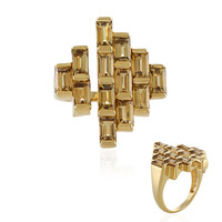 Bague en argent et Zircon jaune