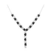 Collier en argent et Saphir noir