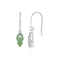 Boucles d'oreilles en argent et Grenat Tsavorite