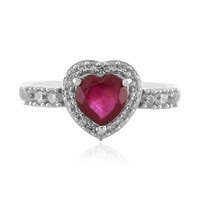 Bague en argent et Rubis de Madagascar