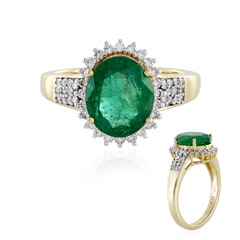 Bague en or et Emeraude de Zambie AAA (D'vyere)