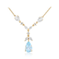 Collier en argent et Topaze bleu ciel