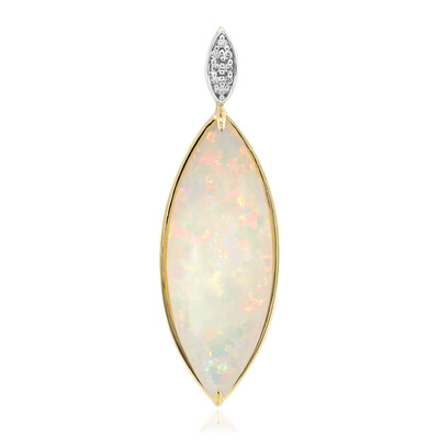 Pendentif en or et Opale blanche du Brésil
