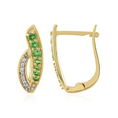 Boucles d'oreilles en argent et Grenat Tsavorite