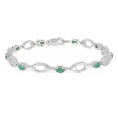 Bracelet en argent et Emeraude de Socoto