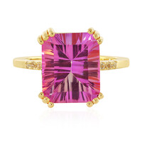 Bague en argent et Topaze jubilaire