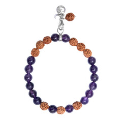 Bracelet en argent et Améthyste de Zambie
