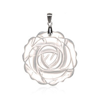 Pendentif en argent et Quartz blanc