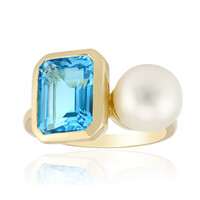 Bague en or et Topaze de Marambaia (Michelle Albala)