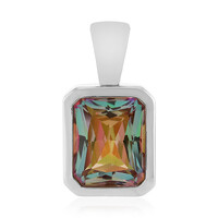 Pendentif en argent et Quartz aurores boréales